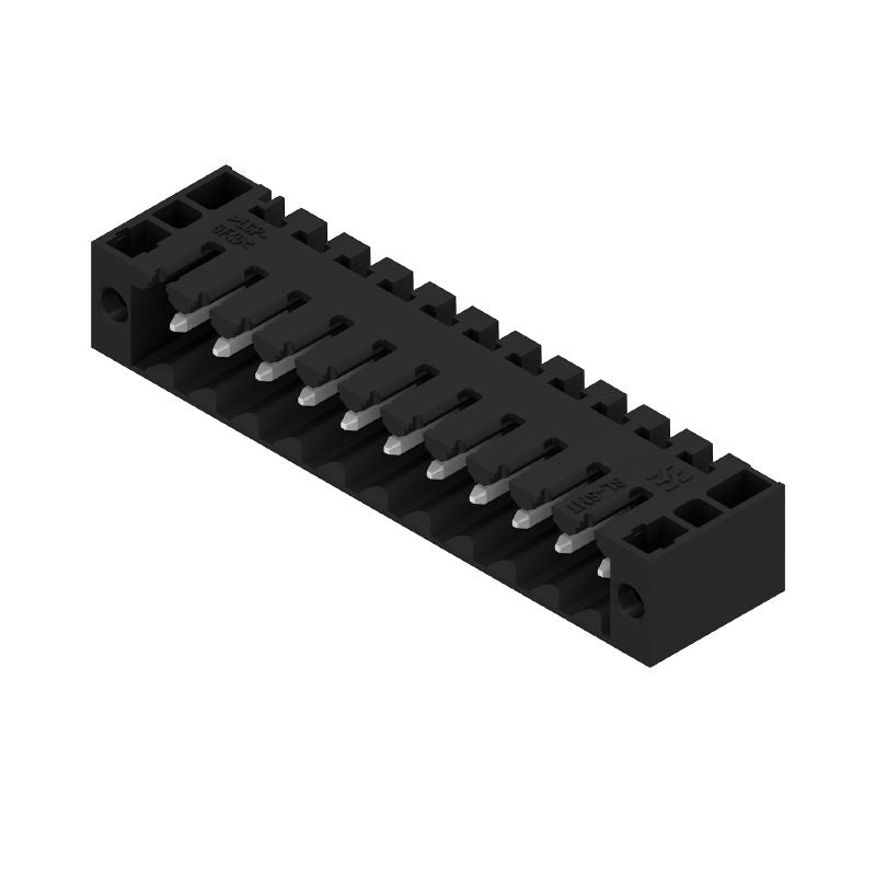 1842170000 - 11-Pole 3.50mm Male PCB Connector with Flange, Black Finish (Pack of 36)