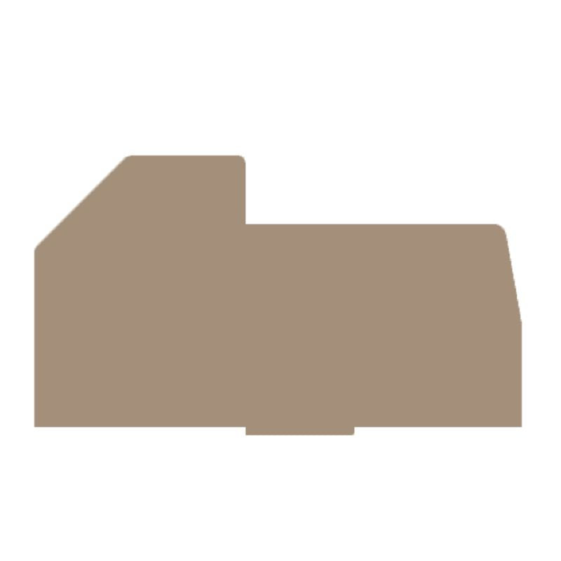1305250000 - Dark Beige Flammability V-0 End Plate, 40.75mm Height (Pack of 50)