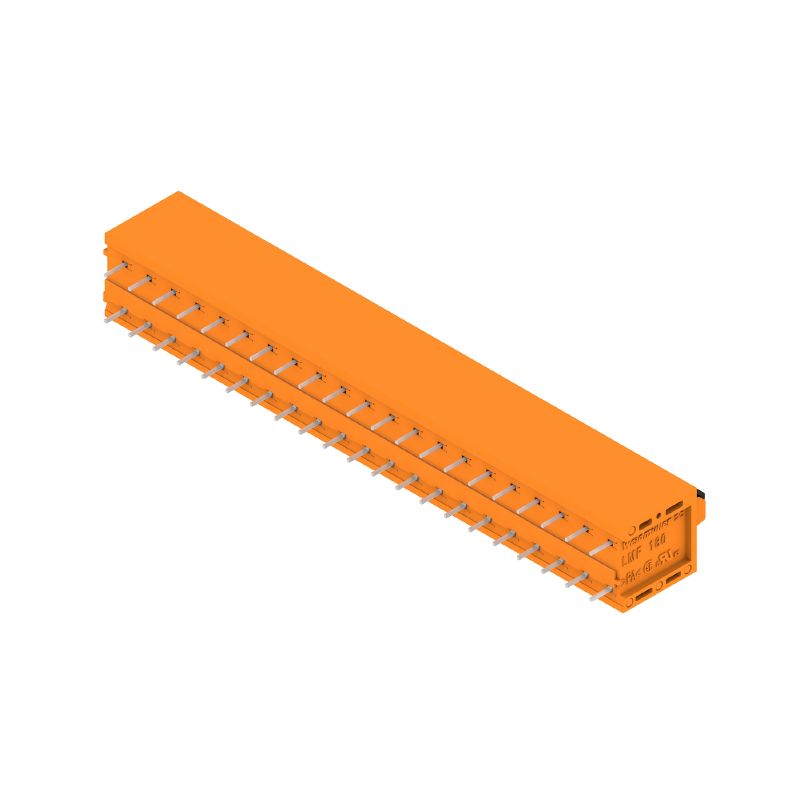1330390000 - 21-Pole 5mm PCB Terminal with Orange 180° Connection (Pack of 10)