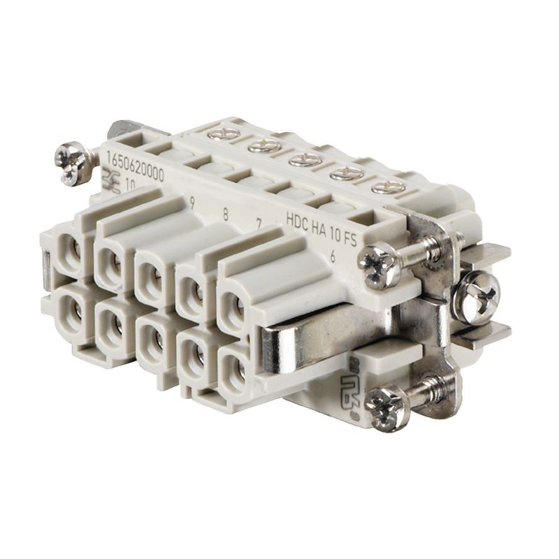 1650620000 - 10-Pole 250V Female Insert, Copper Alloy with Screw Connection