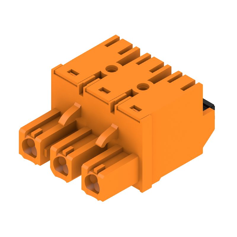 1043800000 - 7.62mm Female PCB Connector, 3 Poles, 180-Degree Angle (Pack of 78)