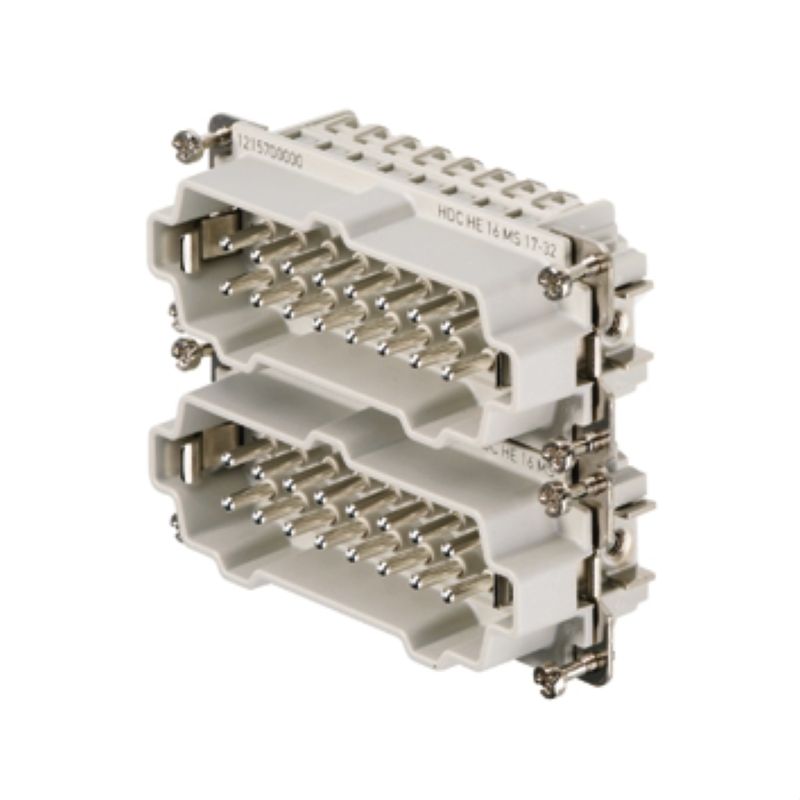 1215700000 - 16-Pole Male Connector Insert, 500V, Compact Design