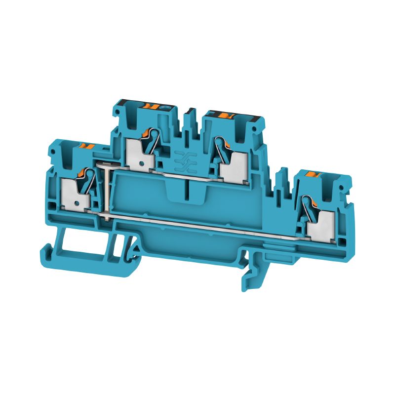 1547660000 - Blue 2.5 mm² Double-Tier Terminal with Push-In Connector (Pack of 50)