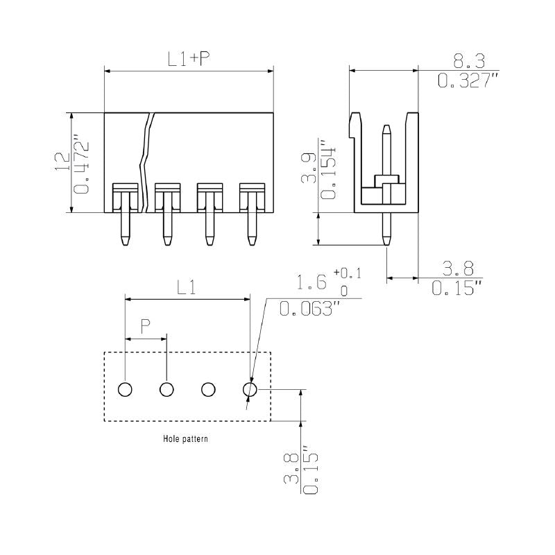 2646140000 - 5mm Pitch 4-Pole Elbow Connector, 180° THT Design (Pack of 360)