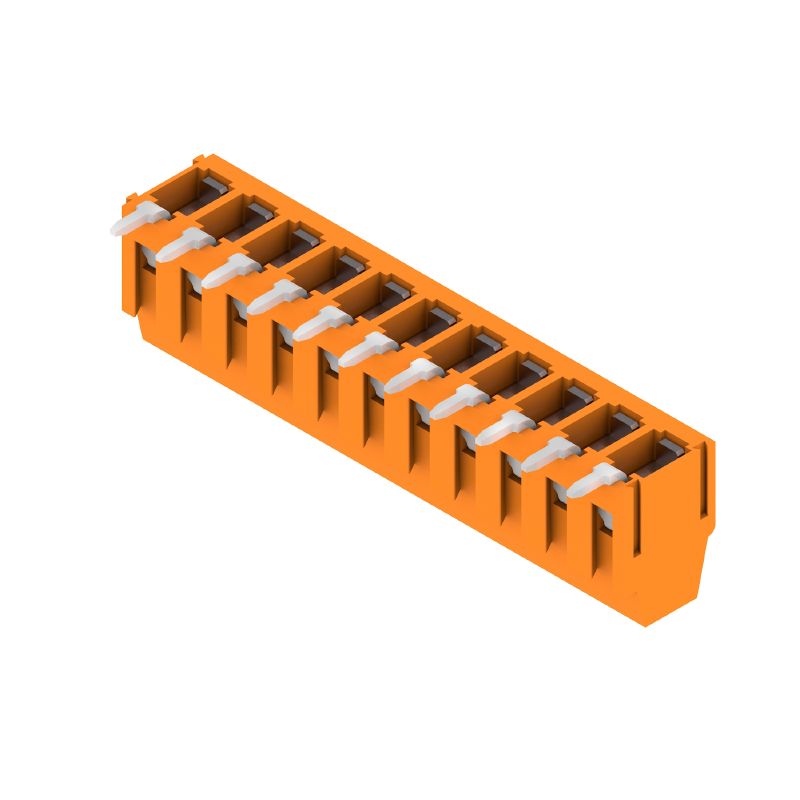 1234320000 - Orange 5mm Pitch Terminal, 11 Poles, 3.5mm Solder Length (Pack of 50)