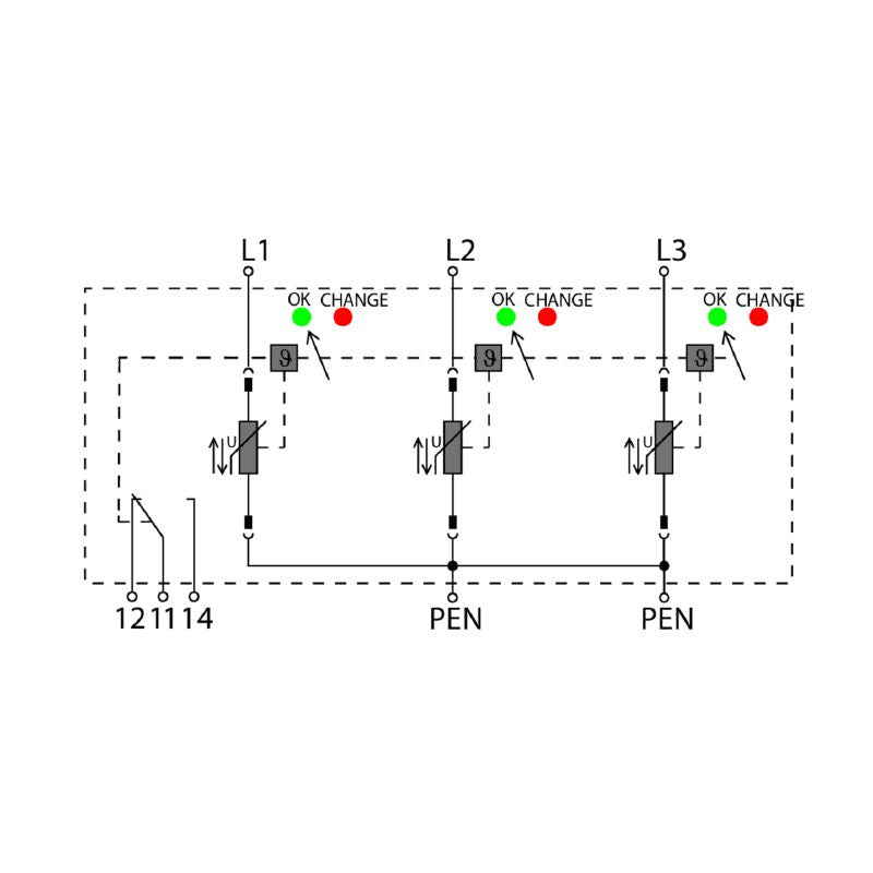 2591450000 - Low Voltage Surge Protector with Remote Contact Capability