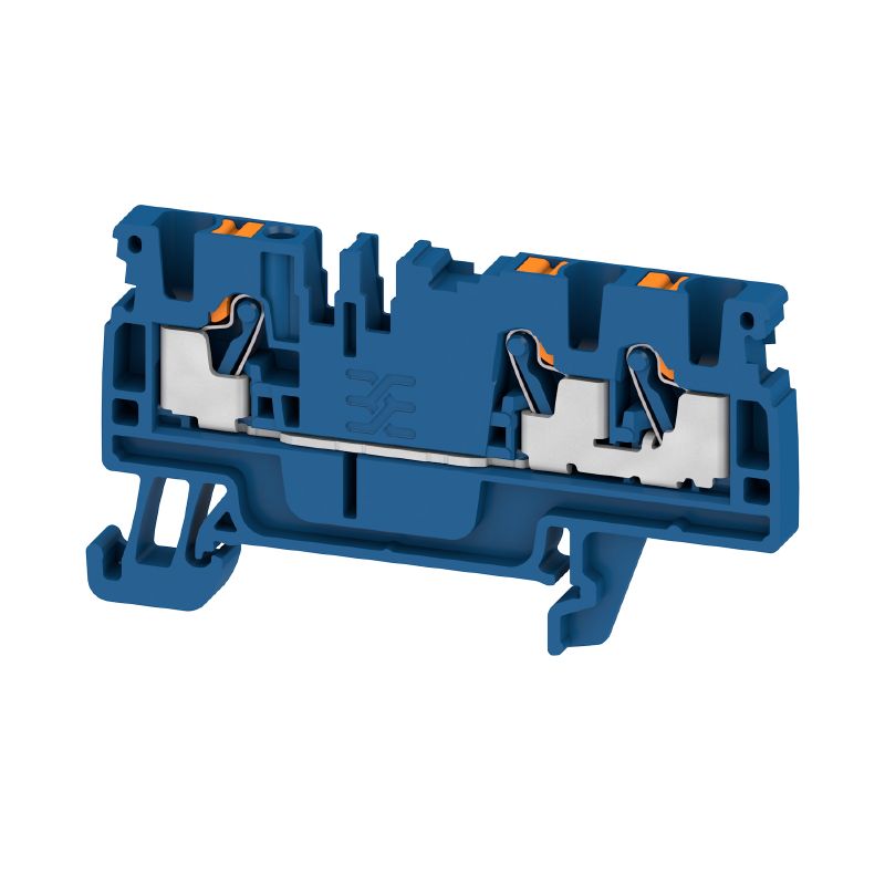 2534690000 - 2.5mm² PUSH IN Feed-Through Terminal, Dark Blue (Pack of 100)