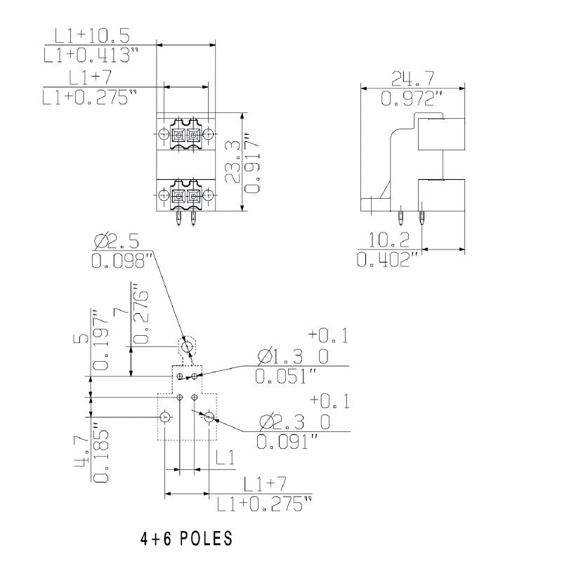 2582620000 - 3.50mm 20-Pole Male PCB Connector with 90° Flange (Pack of 20)