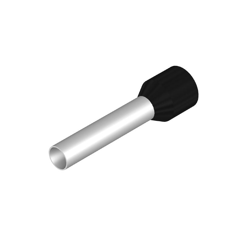 0565700000 - 20mm Standard Black Wire Ferrule with Plastic Collar (Pack of 100)