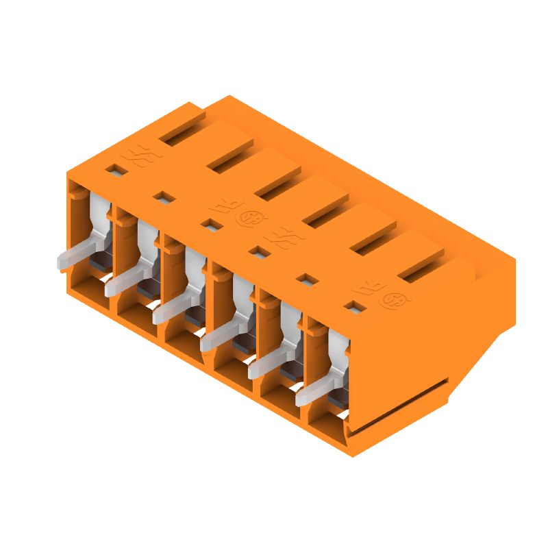 1001740000 - 5mm PCB Terminal, 6 Poles, 90° Angle, 3.2mm Pin Length (Pack of 60)
