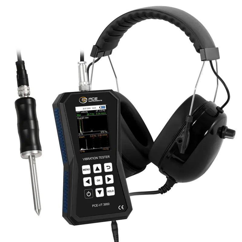 PCE-VT 3950 - Versatile Rechargeable Accelerometer for Vibration Analysis