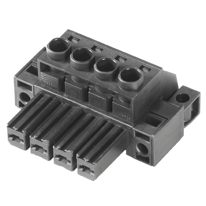 1929650000 - 4-Pole PCB Female Connector, 7.62mm Wide, 180° Configuration (Pack of 100)