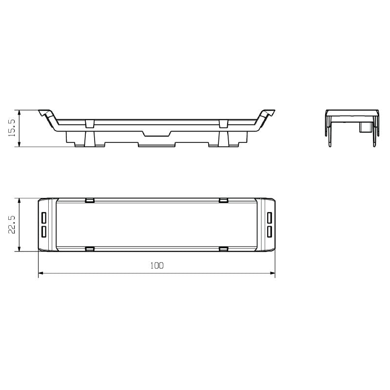 2639980000 - OMNIMATE 22.5mm Black & Transparent Housing Element (Pack of 50)