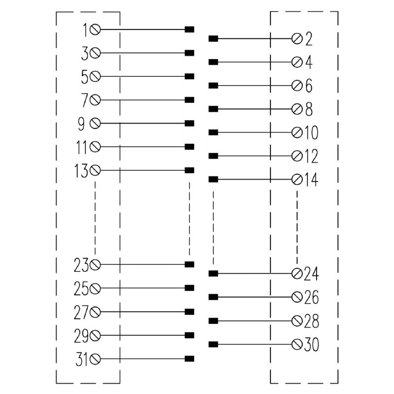 0586661001 - 31-Pole DIN Connector for 19-Inch Racks