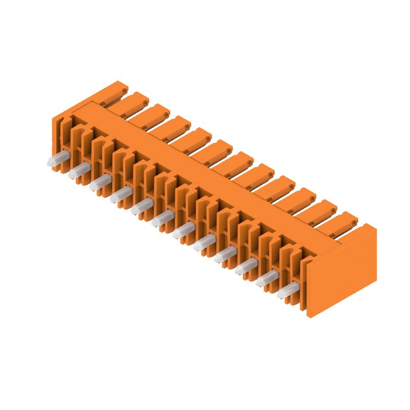1604570000 - 12-Pole 3.5mm PCB Plug Connector with 180° Elbow (Pack of 50)