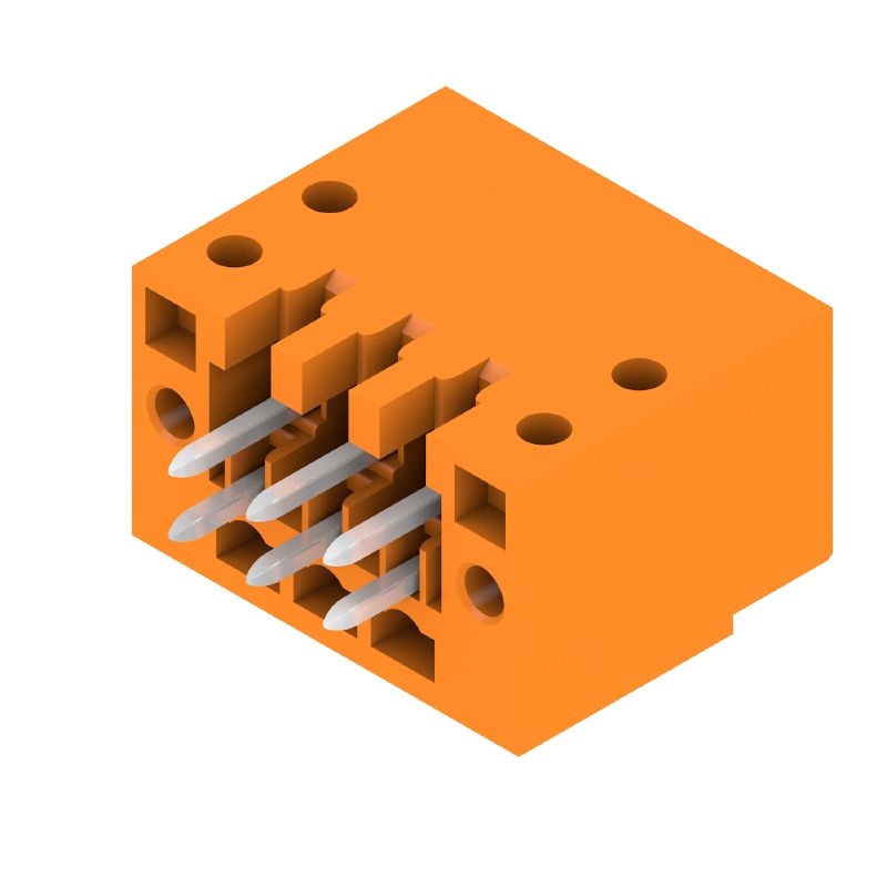 1729430000 - 3.5mm 180° 6-Pole PCB Connector with THT Flange (Pack of 102)