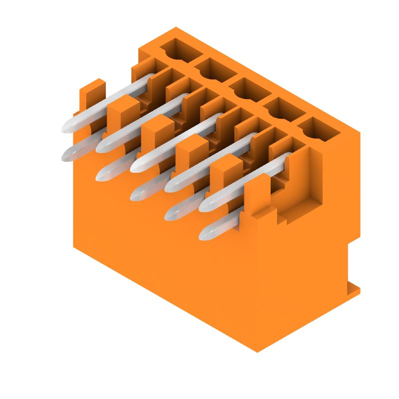 1727850000 - 10-Pole 3.5mm Orange PCB Connector with THT Solder (Pack of 96)