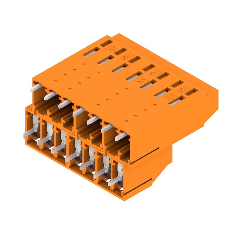 1977510000 - 14-Pole 5.08mm Orange PCB Terminal with 90° Orientation (Pack of 50)