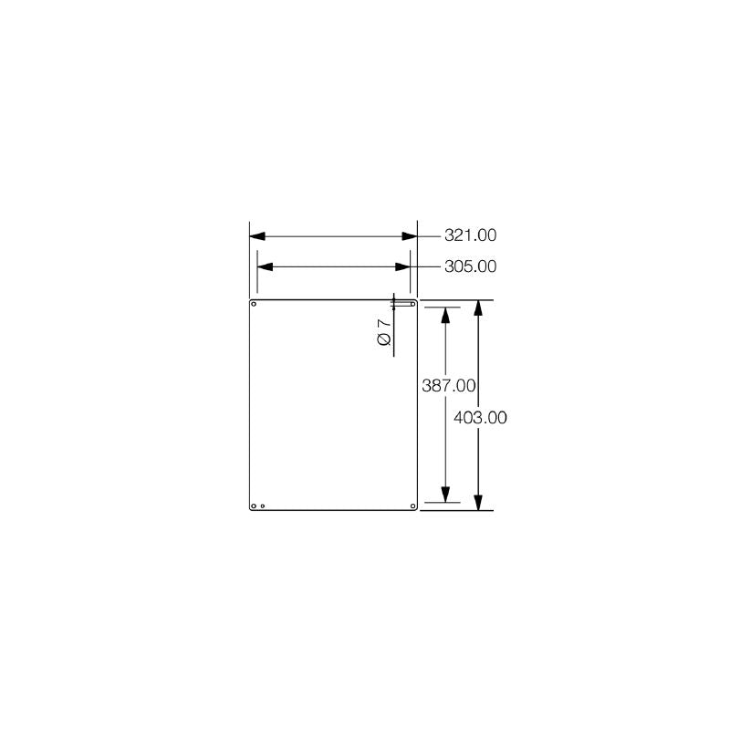 1193860000 - Silver Stainless Steel Terminal Box, 403mm x 321mm Height/Width
