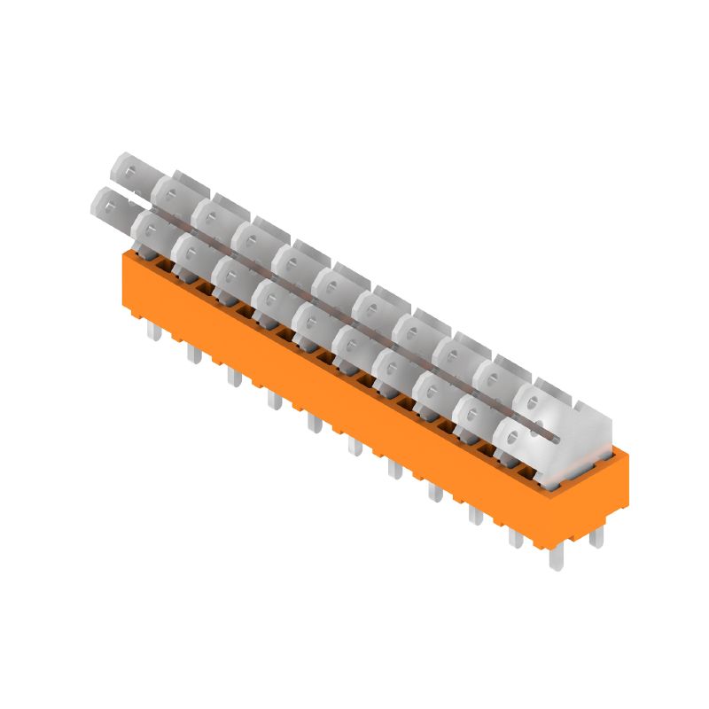 9511880000 - 5mm PCB Terminal Block, 11 Poles, 135° Pin Length, Orange (Pack of 50)