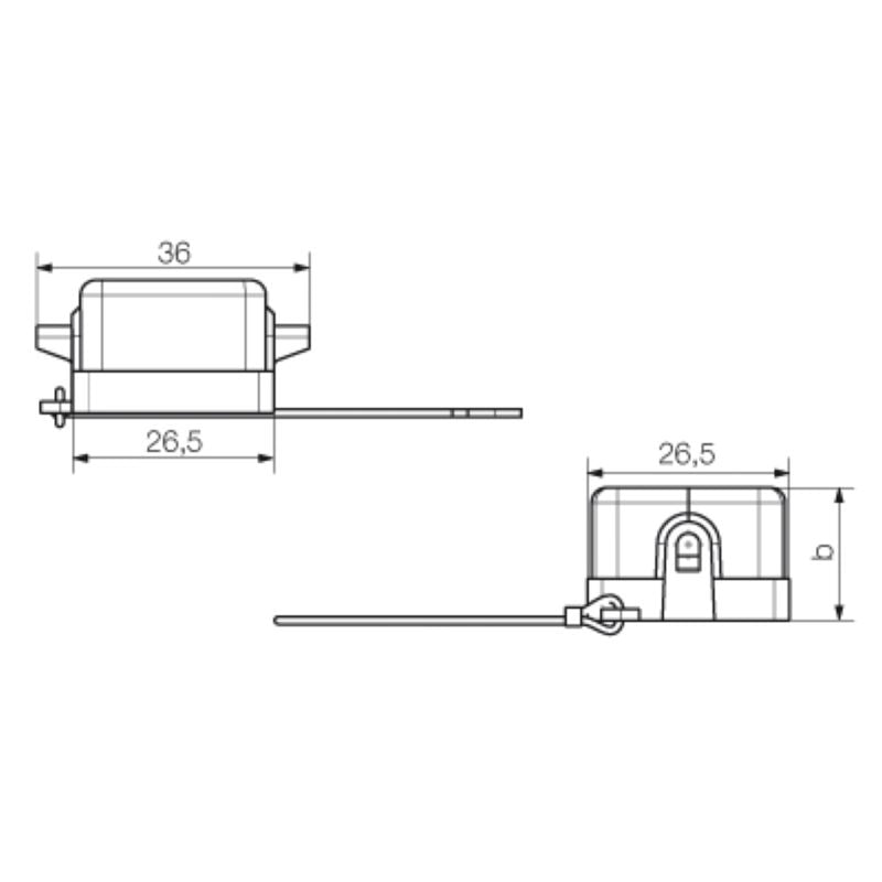 1665760000 - IP65 Plastic Enclosure with Cover and Locking Clamp