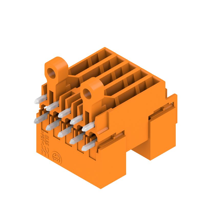 1633610000 - 10-Pole Orange PCB Connector, 3.5mm Pitch, THT Solder (Pack of 50)