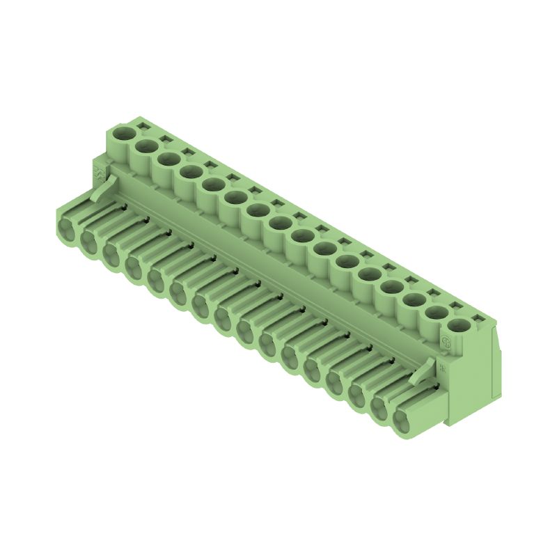 1366260000 - 5mm 16-Pole PCB Connector with Clamping Yoke, 180-Degree Design (Pack of 18)