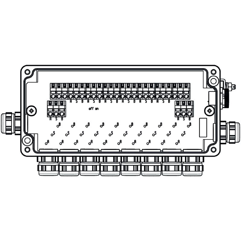 8564240000 - 8-Way Passive Field Distributor for Hazardous Areas