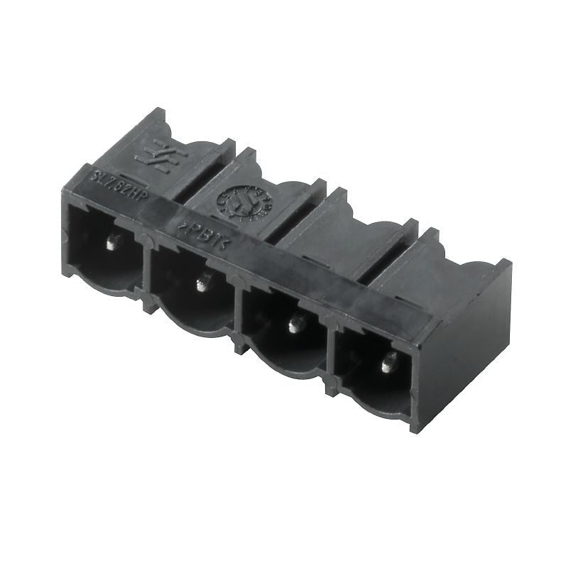 1026780000 - 4-Pole 7.62mm PCB Connector with 90° Angle and Tinned Pins (Pack of 100)