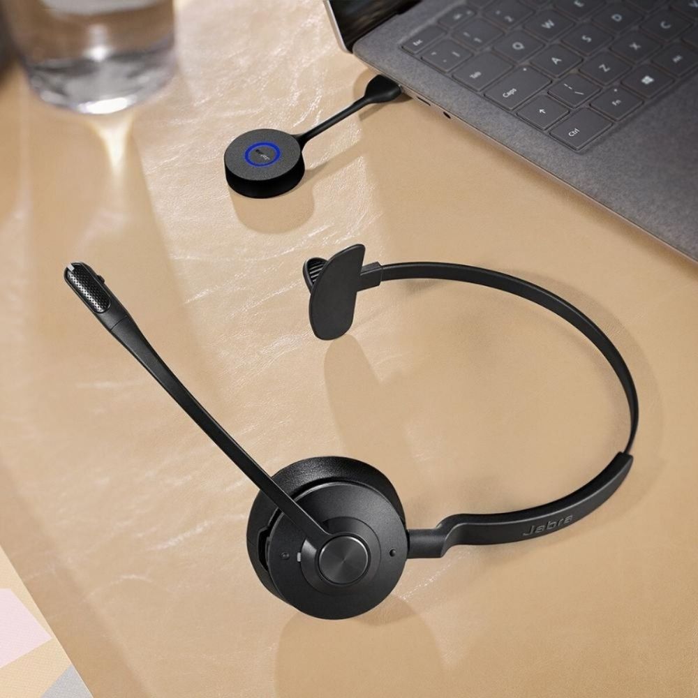 9653-435-125 - Wireless Mono Headset with Noise-Canceling Mic & 13-Hour Battery