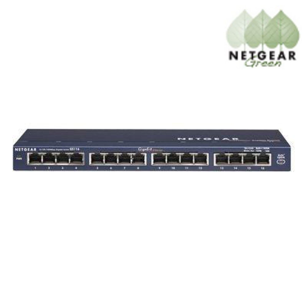 GS116NA - 16-Port Gigabit Desktop Switch, 1000 Mbps, Fan-less Design