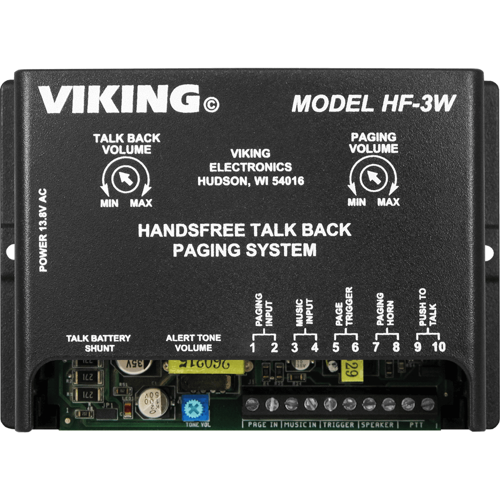 HF-3W - Viking Handsfree Paging Unit with Talk-Back Functionality