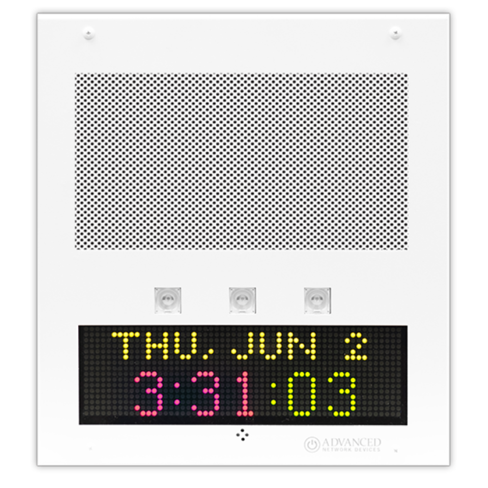 IPSWD-RWB-IC - 8-Inch IP Speaker with LED Display & Multi-Color Alerts