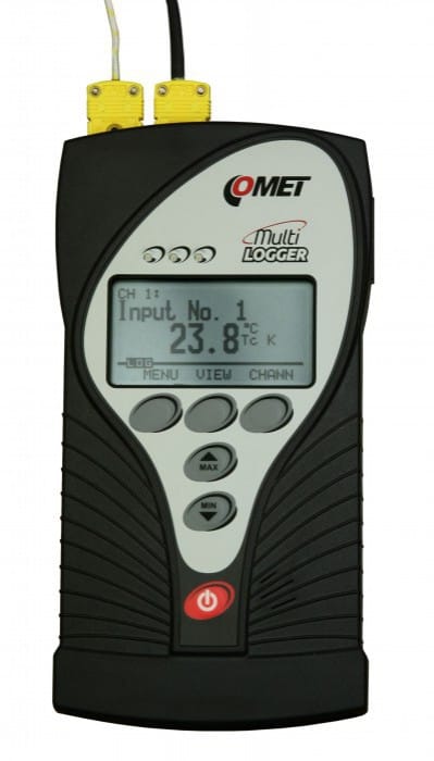 M1200E Multilogger - Low Cost Thermometer with 4 Thermocouple Inputs
