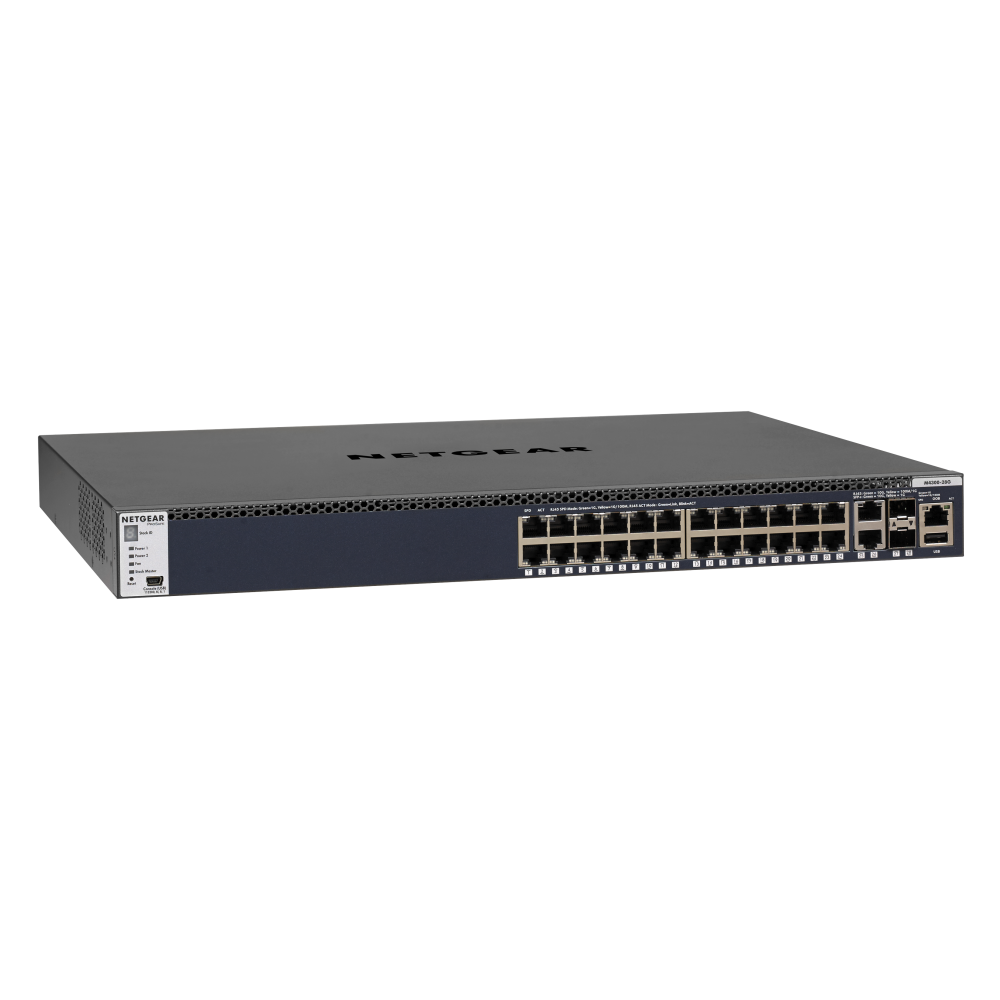 GSM4328S-100NES - 1U Rackmount NETGEAR Switch with 24x1G & 4x10G Ports