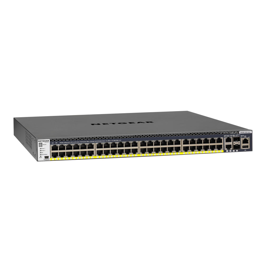 GSM4352PB-100NES - 1U Rackmount 48-Port PoE+ Managed Switch with 10G Ports