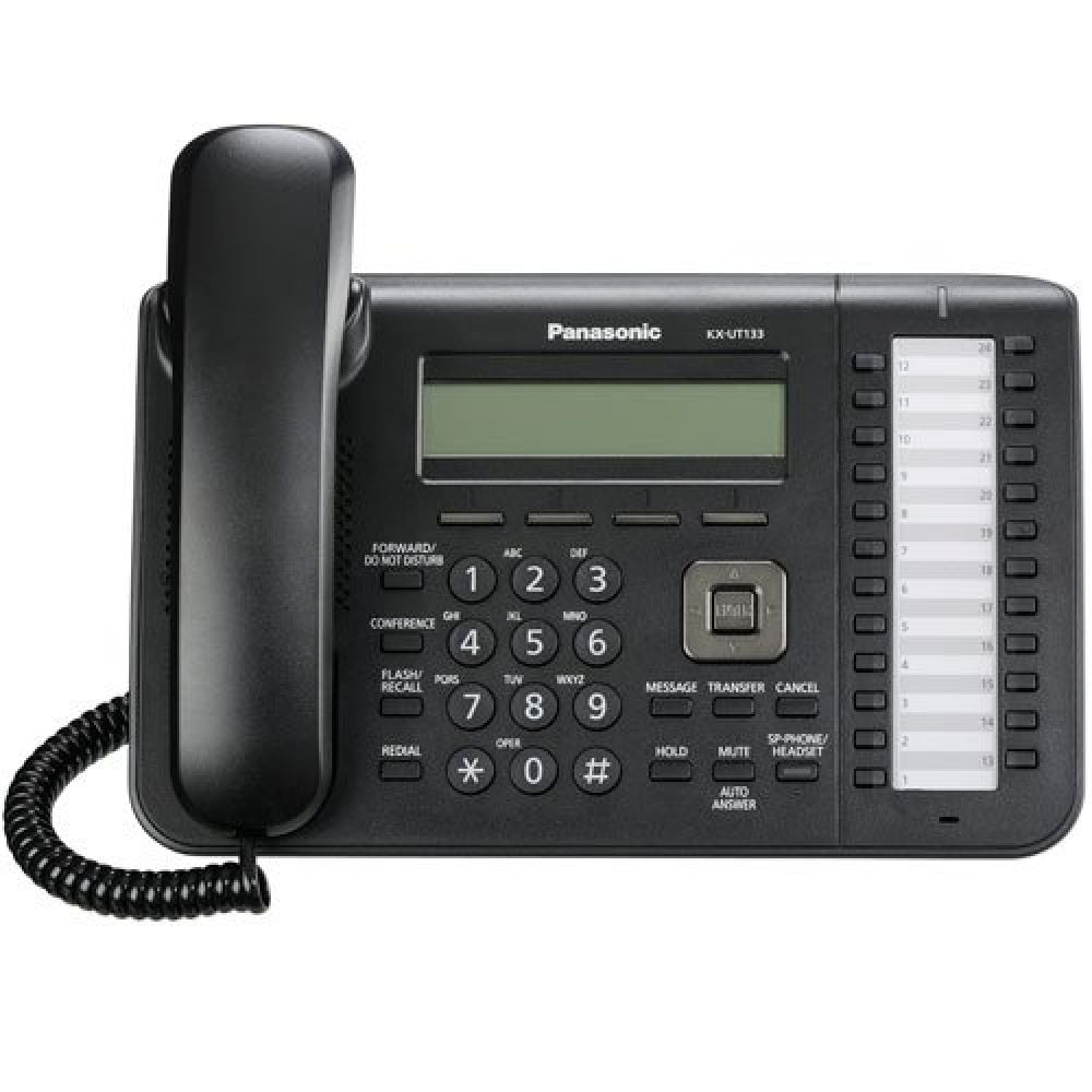 KX-UT133-B-VSRF - Panasonic PoE SIP Phone with 242x55 Backlit LCD