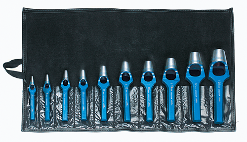 2646382 - 7-Piece Handle Punch Set, 4-16 mm, Durable with Rolling Bag