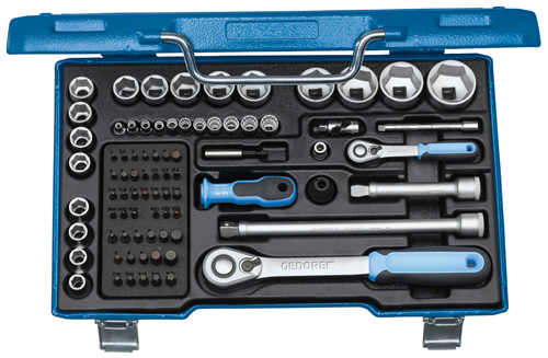 1550691 - 81-Piece GEDORE Socket Wrench Set with Robust Ratchet