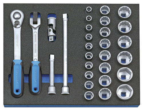 2016494 - 29-Piece 1/2" Socket Wrench Set in Tool Module