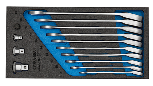 2327678 - Versatile 158mm Combination Ratchet Wrench Set with Adapter