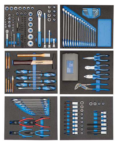 29565 - 190-Piece GEDORE Tool Set in Metric Foam Organizer