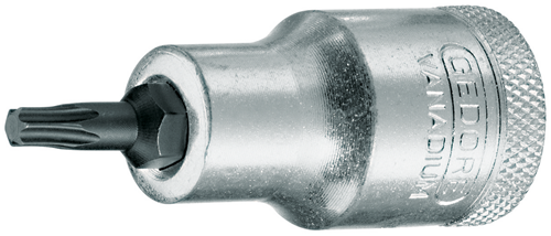 6152930 - Chromed 1/2" T20 TORX Screwdriver Bit Socket with Non-Slip Grip