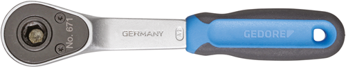 6535350 - Slim 1/4" Bit Ratchet with Non-Slip Handle and 15° Return Angle