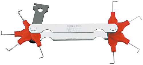 6549570 - Precision Steel Spark Plug Gauge 0.4-1.0 mm with Adjuster