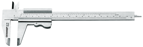 6555030 - Precision Vernier Caliper with Depth Gauge & Leather Wallet