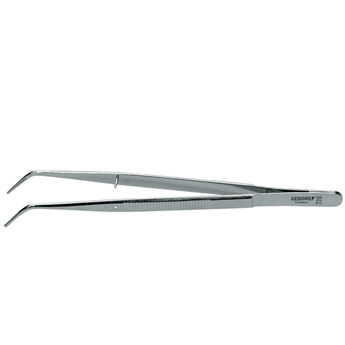 6556270 - Magnetic Bright-Nickel Angled Tweezers, 150mm