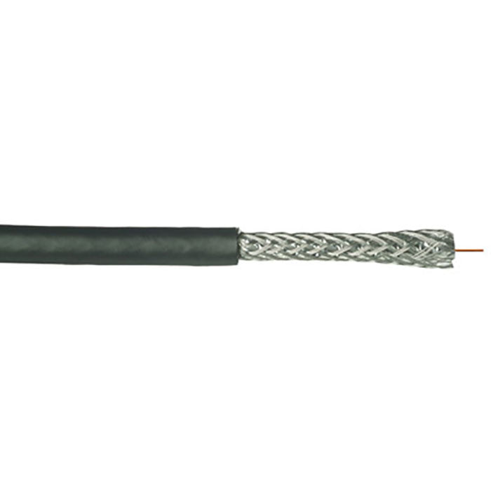 RG6/U-BC-BK RG6/U CATV COAX 3.0 GHz 18 AWG BC 60% AL BRAID, UL CM, EN50575:2014 Eca, PVC JKT- BLACK- 1000 FT/305M BOX