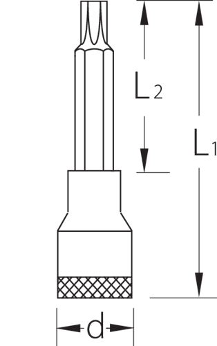 1394207 - 3/8" TX T30 Screwdriver Bit with Non-Slip Knurling