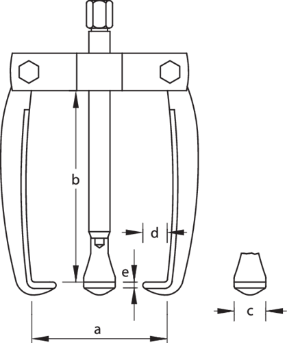 1465007 - 3-Arm Bearing Puller for Efficient Removal